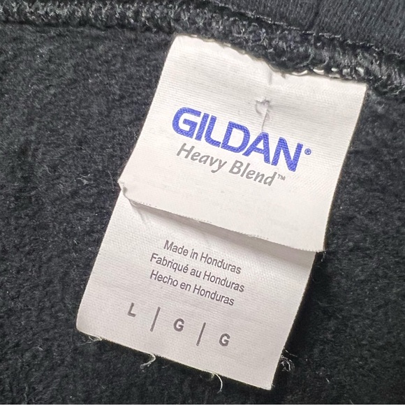 Black Cropped Hoodie with Flame sleeves - Picture 4 of 4